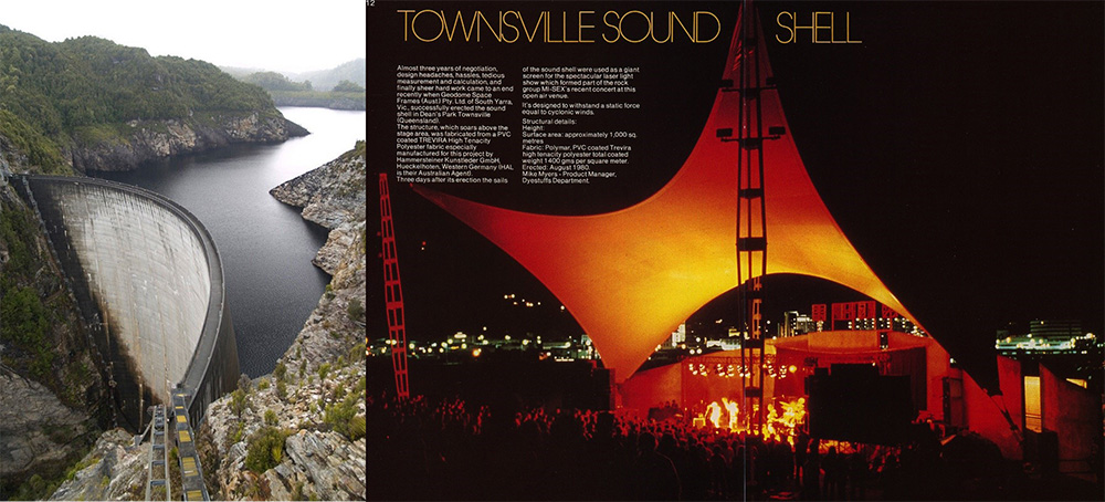 From Arched Dams to Doubly Curved Tension Structures