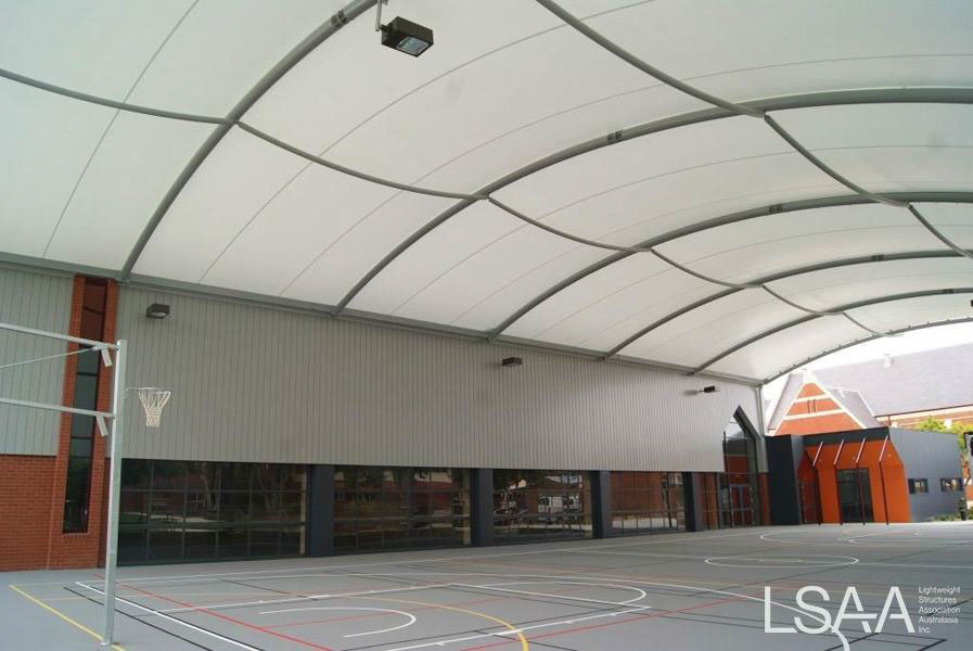 St Joseph's College Netball Court Tensile Membrane Roof