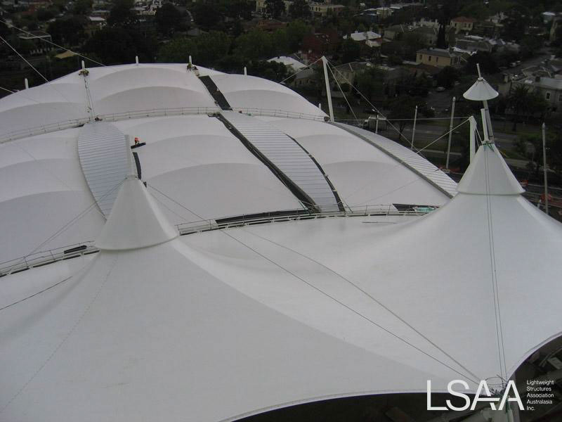Melbourne Sports & Aquatic Centre (MSAC) - External View of Fabric Roof