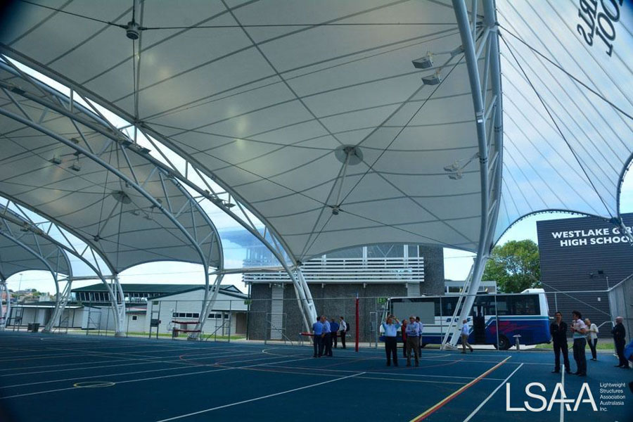 On Court at Westlake Girls High School shortly after completion