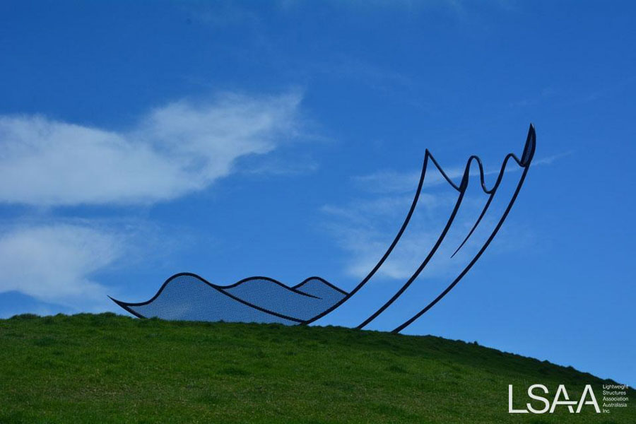 A large outdoor sculpture at Gibbs Farm, NZ
