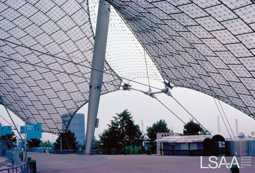 Part of the Munich Olympic Stadium by Frei Otto