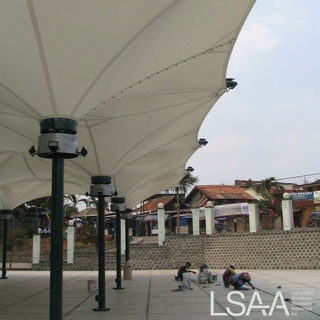 Jakarta Mosque - Membrane Covered Outdoor Area
