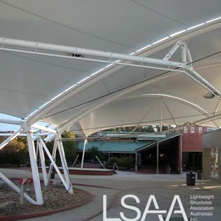 The New Aquinas College Forum Tensile Membrane Structure - Underside View