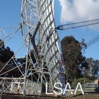 Big Dish Solar Concentrator - Detail of Framing at Rear
