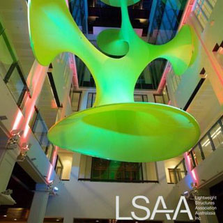 Green Void - a large lycra Internal Sculpture
