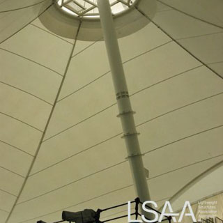 Melbourne Sports & Aquatic Centre (MSAC) - View of Mast and Cone from Below