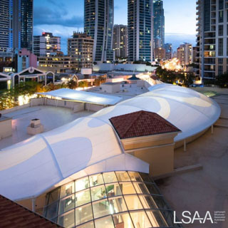 Chevron Renaissance Fabric Roof Canopy - View from above