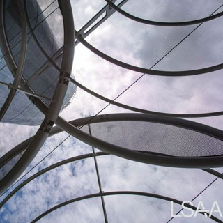 Capital Square Podium Project showing overlapping circular shade structures