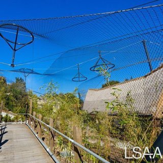 Overhead Stainless Steel Mesh Enclosure for Sumatran Tigers