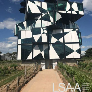 D’Arenberg Winery Cube Umbrellas atop of Building