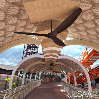 Interior shot of the Dreamworld Switchback canopy