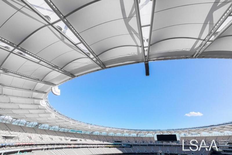 THe Tension Fabric Roof of the Perth Optus Stadium